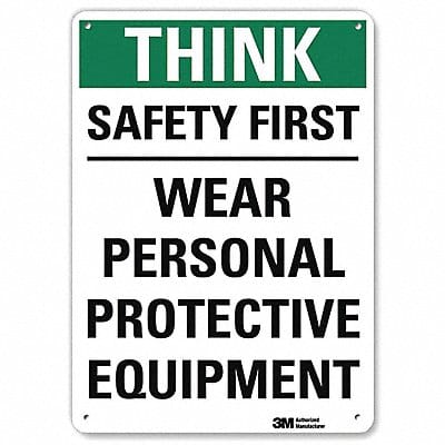 Safety Sign 14 inx10 in Plastic