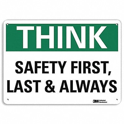 Safety Sign 7 inx10 in Plastic