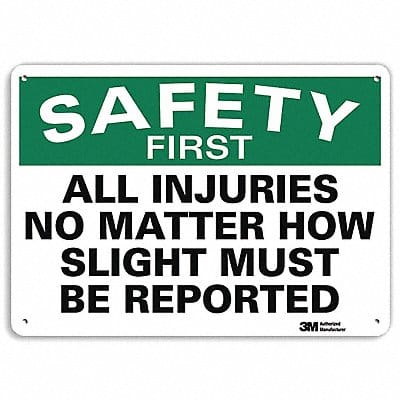 Safety Sign 10 inx14 in Plastic