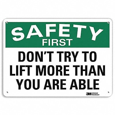 Safety Sign 7 inx10 in Plastic