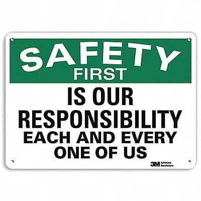 Safety Sign 7 inx10 in Plastic