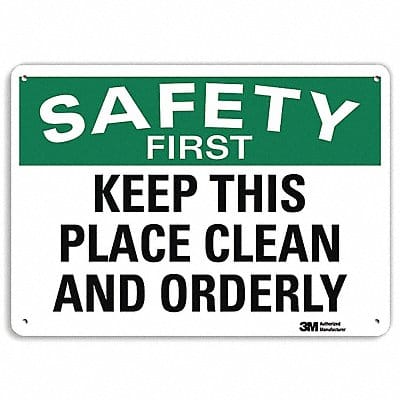 Safety Sign 10 in x 14 in Plastic