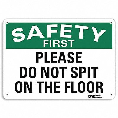 Safety Sign 7 in x 10 in Plastic