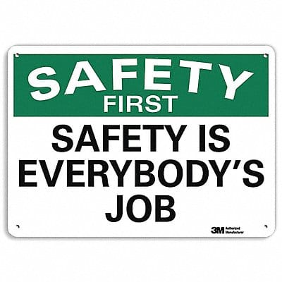 Safety Sign 10 inx14 in Plastic