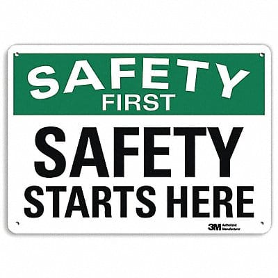 Safety Sign 7 inx10 in Plastic