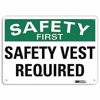 Safety Sign 7 inx10 in Plastic