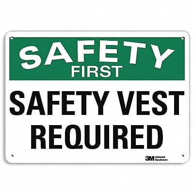 Safety Sign 10 inx14 in Plastic