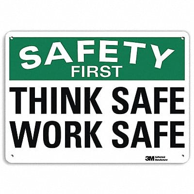 Safety Sign 7 inx10 in Plastic