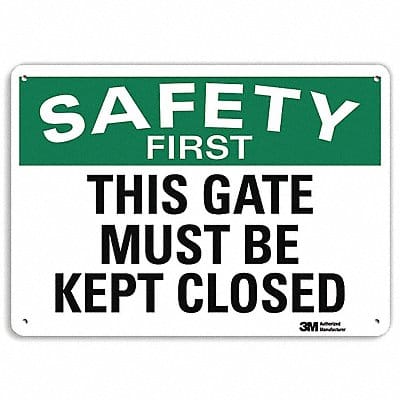 Safety Sign 10 in x 14 in Plastic