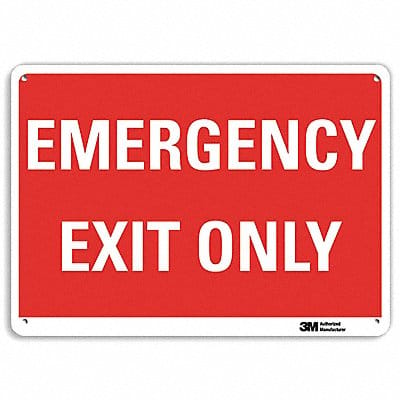 Emergency Sign 7 in x 10 in Plastic