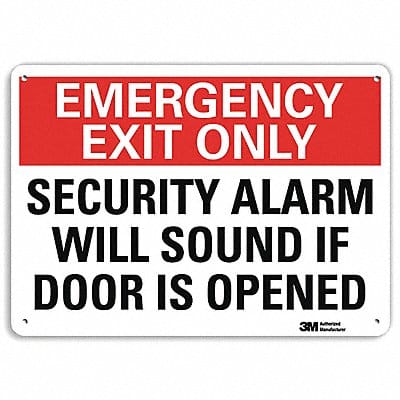 Emergency Sign 10 in x 14 in Plastic