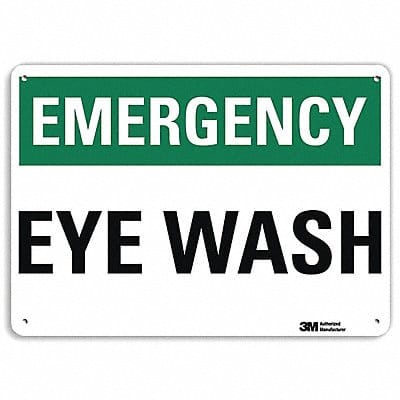 Eye Wash Sign 7 in x 10 in Plastic