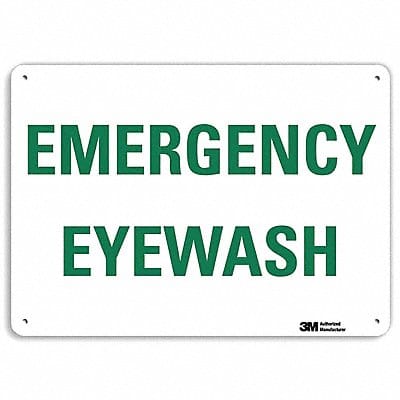 Eye Wash Sign 10 in x 14 in Plastic