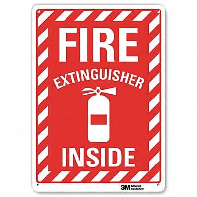 Fire Extinguisher Sign 14inx10in Plastic