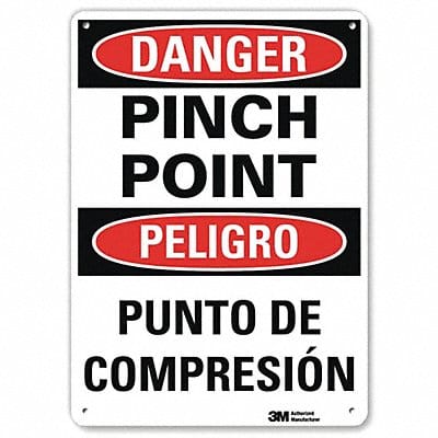 Danger Sign 10 in x 7 in Plastic