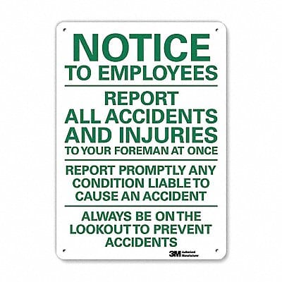 Safety Sign 10 inx7 in Plastic