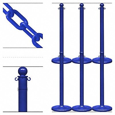 Medium Duty Stanchion and Chain Kit