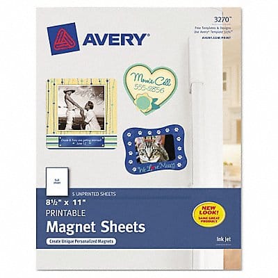 Magnetic Sheets 8-1/2 X11 White PK5