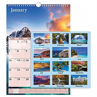 Wall Calendar Monthly 12 X17 Scenic