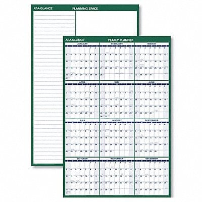 Vertical Erasable Wall Calendar Yearly