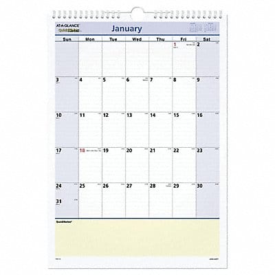 Monthly Wall Calendar Wirebound