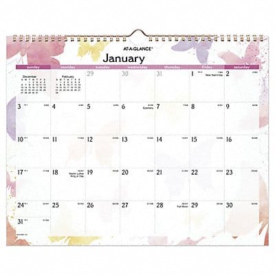 Wall Calendar Monthly Watercolors