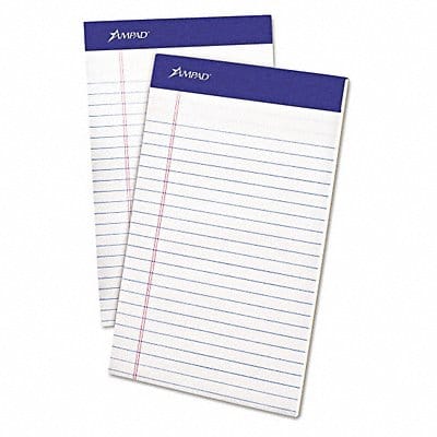 Perforated Legal Pad 5 X8 White PK12