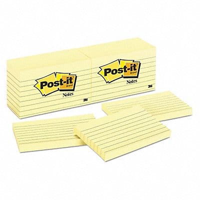 Note Postit Ruled3 X5 Yellow PK12