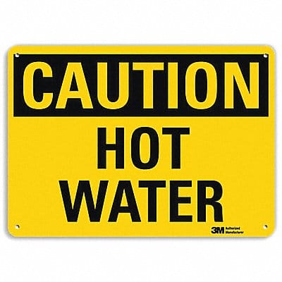 Caution Sign 7 inx10 in Plastic