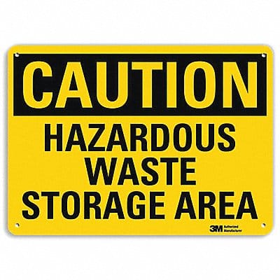 Caution Sign 7 inx10 in Plastic