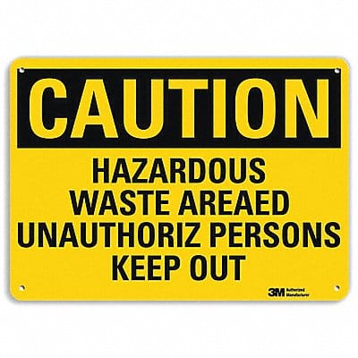 Caution Sign 7 inx10 in Plastic