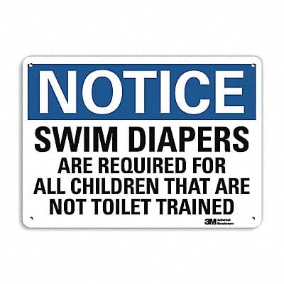 Notice Sign 7 in x 10 in Plastic