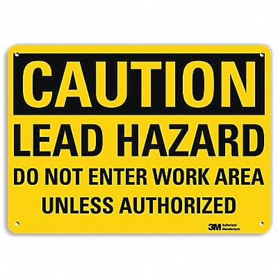 Caution Sign 7 inx10 in Plastic