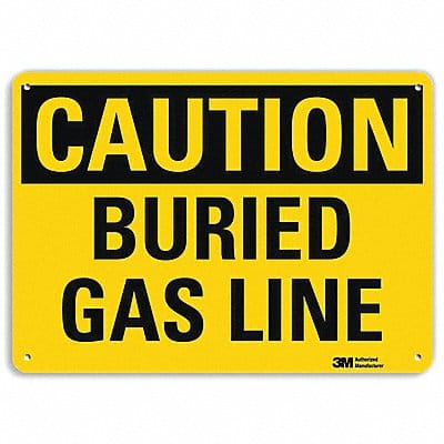 Caution Sign 7 inx10 in Plastic