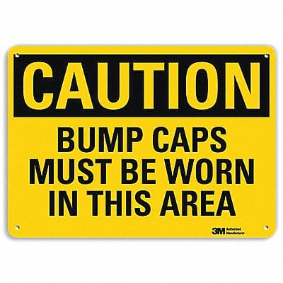 Caution Sign 7 inx10 in Plastic