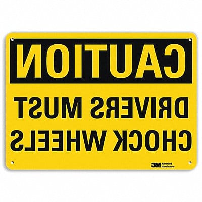 Caution Sign 7 inx10 in Plastic