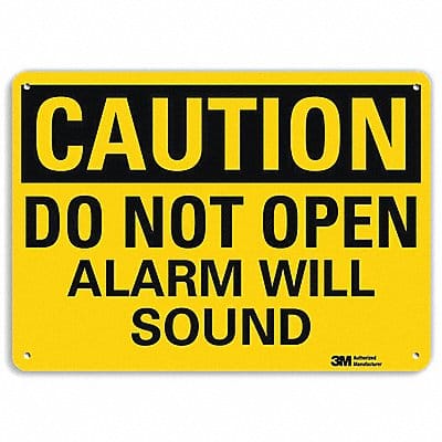 Caution Sign 7 in x 10 in Plastic