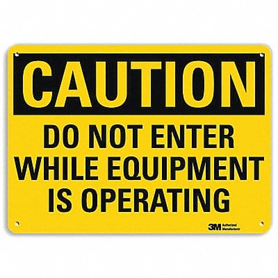 Caution Sign 7 inx10 in Plastic