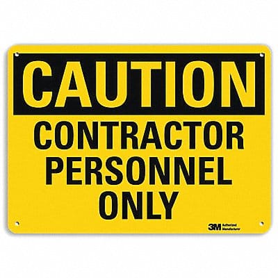 Caution Sign 7 in x 10 in Plastic