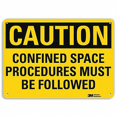 Caution Sign 7 inx10 in Plastic