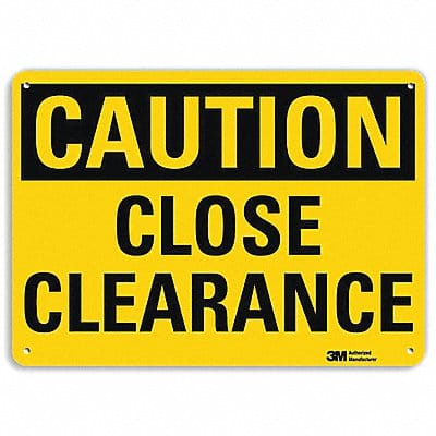 Caution Sign 7 in x 10 in Plastic