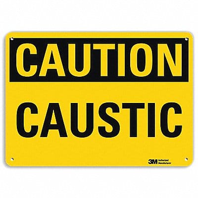 Caution Sign 7 in x 10 in Plastic