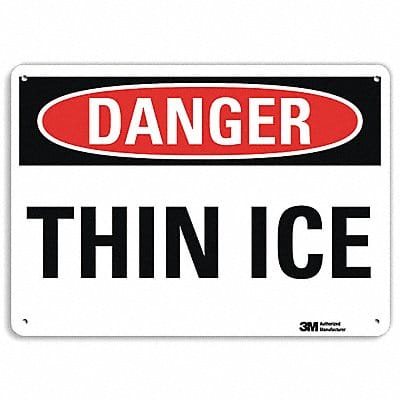 Plastic Icy Conditions Sign 7 in x 10in