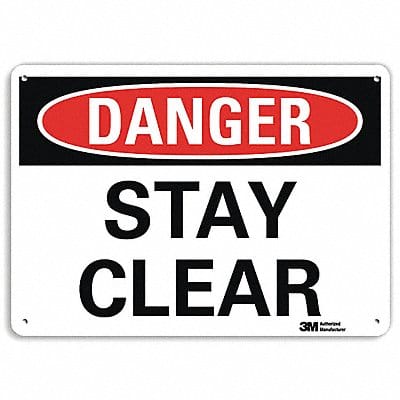 Danger Sign 7 in x 10 in Plastic