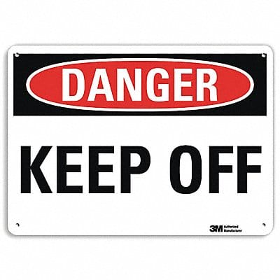 Danger Sign 7 in x 10 in Plastic