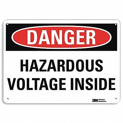 Danger Sign 7 in x 10 in Plastic