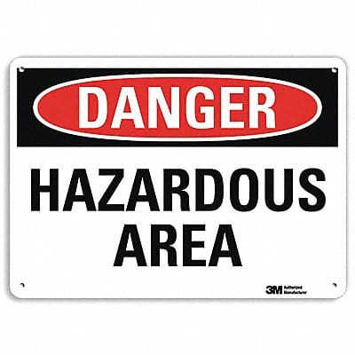 Danger Sign 7 in x 10 in Plastic