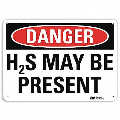 Danger Sign 7 in x 10 in Plastic