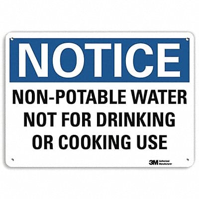 Notice Sign 7 in x 10 in Plastic