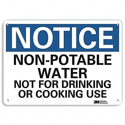 Notice Sign 7 in x 10 in Plastic